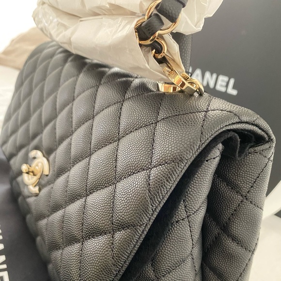 NWT RARE Small Coco Handle Black + Light Gold HW - Picture 3 of 16